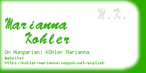 marianna kohler business card