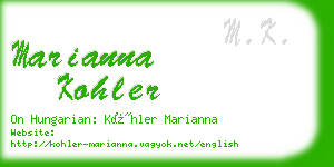 marianna kohler business card